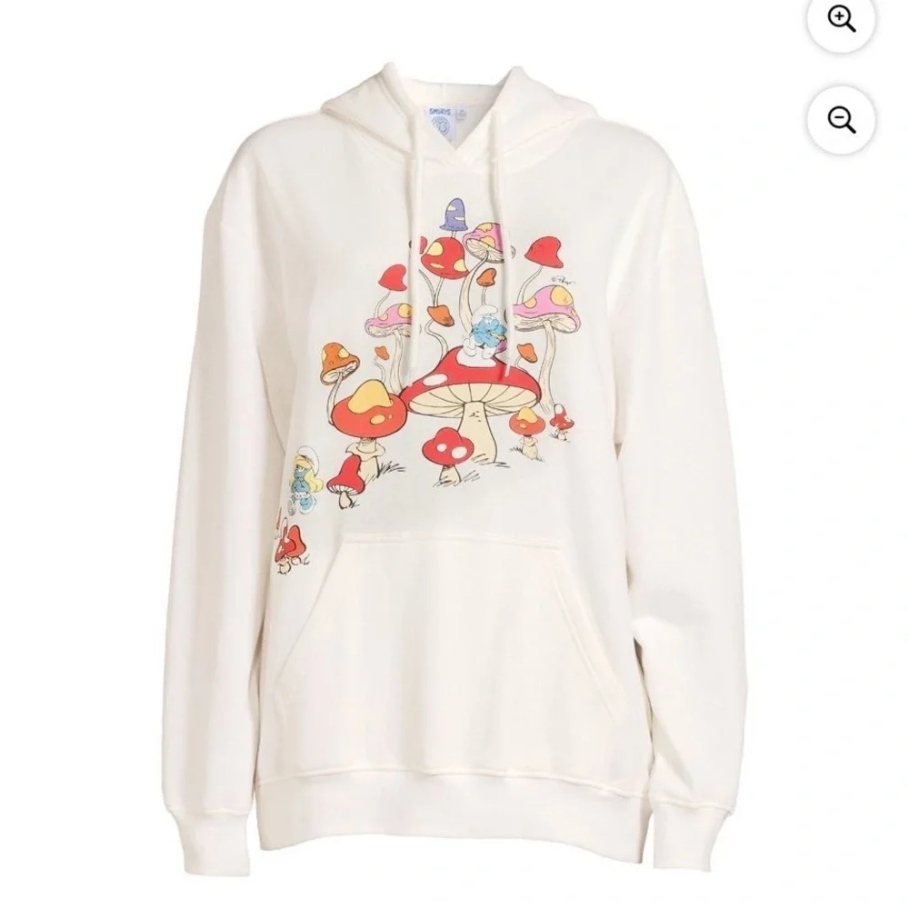 The Smurfs 65th Anniversary Mushroom Pullover Hoodie White XXXL